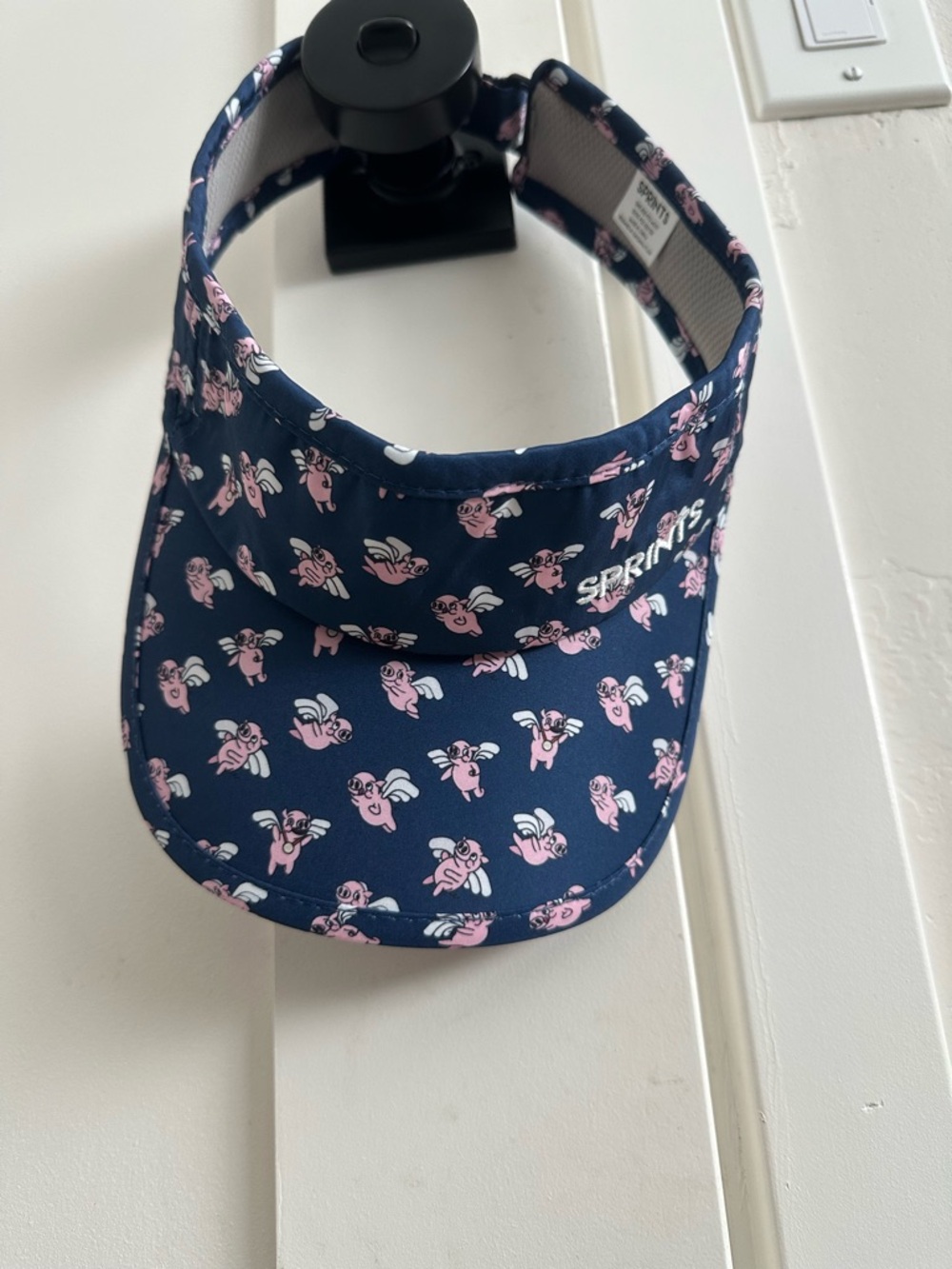 SPRINTS Navy Sun Visor “When Pigs Fly” in Navy Blue